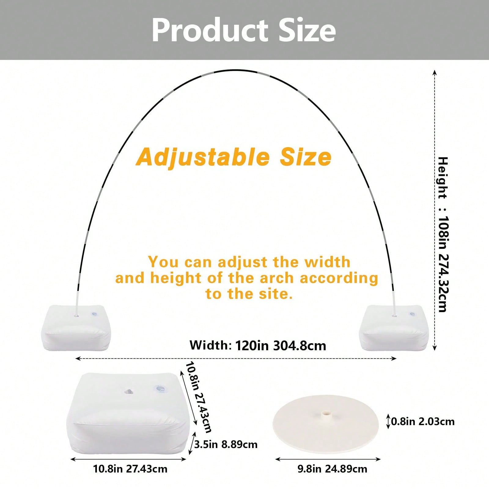 1 Set Balloon Arch Stand Kit,  - đánh giá và giá Wedding Water Supply