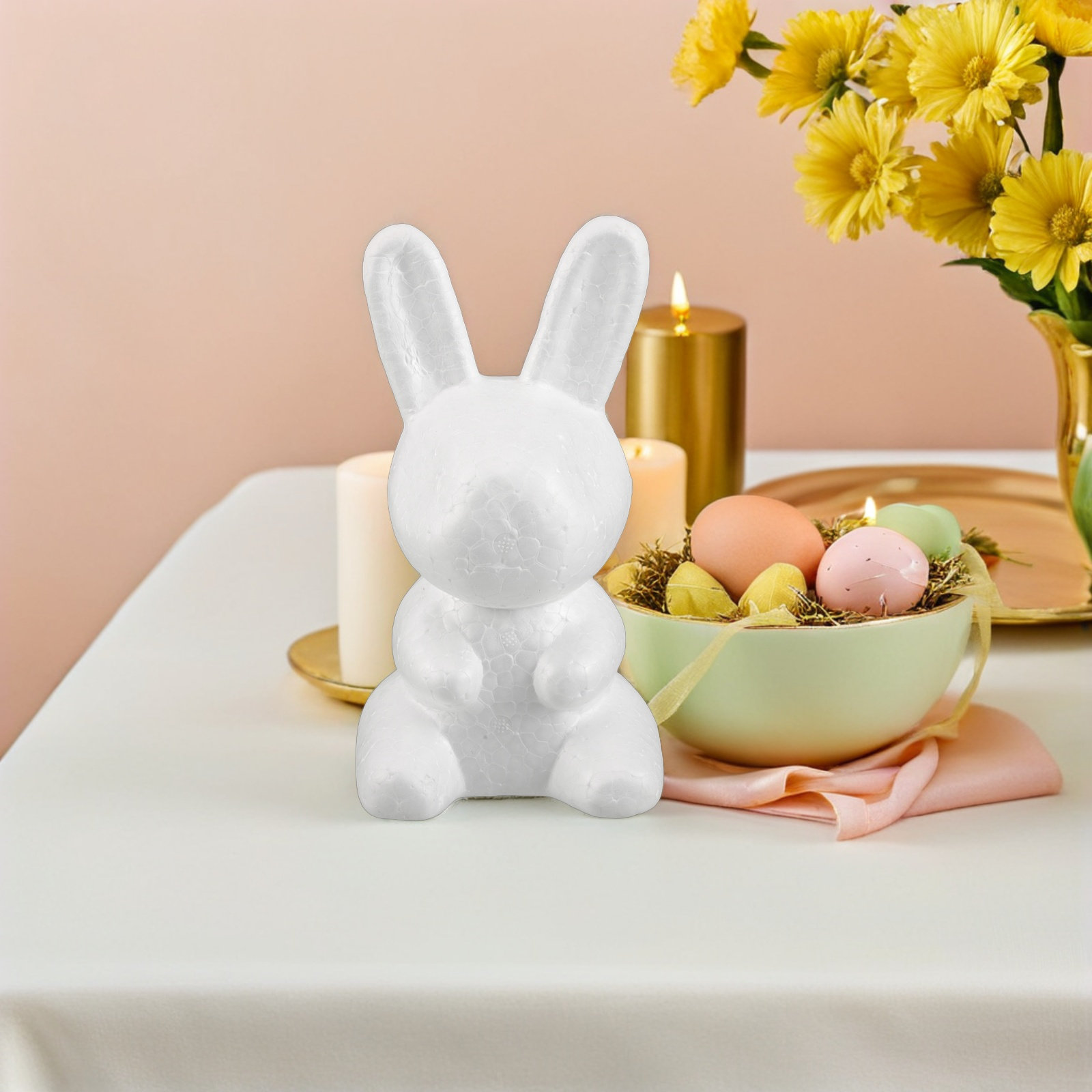 3Pcs White Foam Bunny DIY Scul - đánh giá và giá Wedding Floral Supply