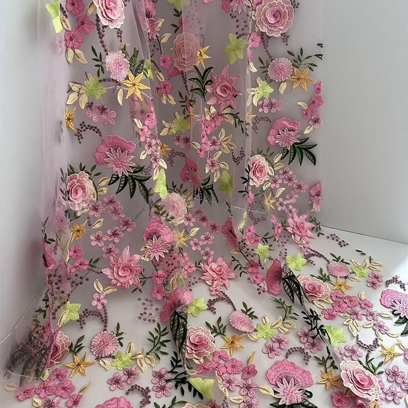 90x130cm 3D Floral Embroidered - đánh giá và giá Wedding Supply Wholesale