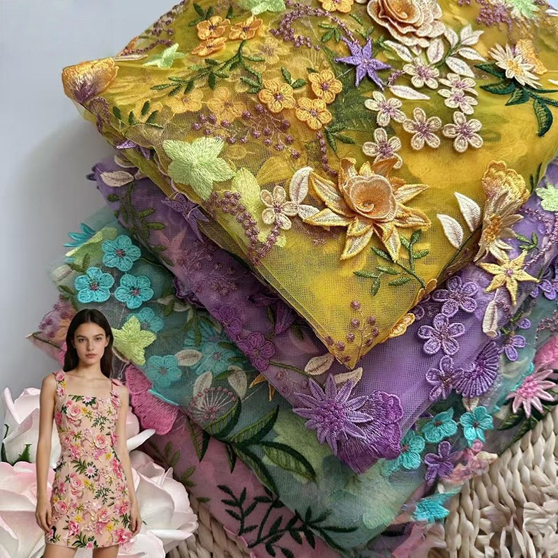 90x130cm 3D Floral Embroidered - đánh giá và giá Wedding Supply Wholesale