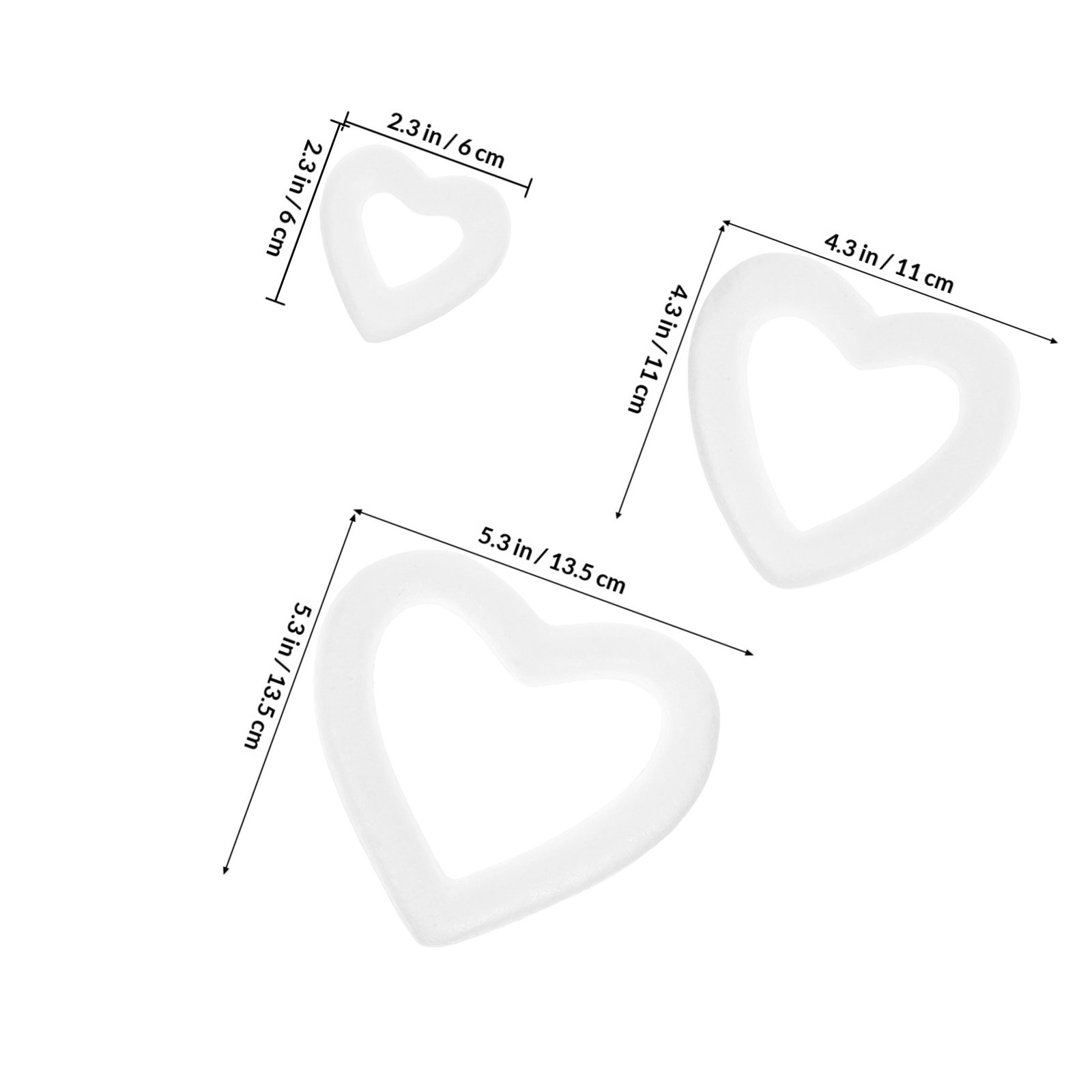 18Pcs Heart Foam Wreath Form C - đánh giá và giá Wedding Floral Supply